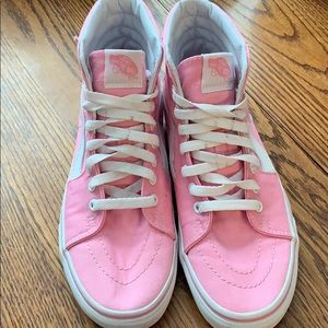 Pink high top vans